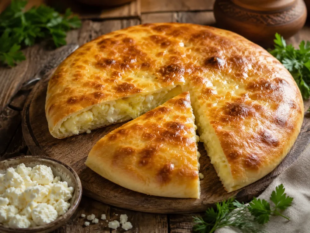 Khabizgina Recipe – Traditional Ossetian Khachapuri with Cheese and Potato